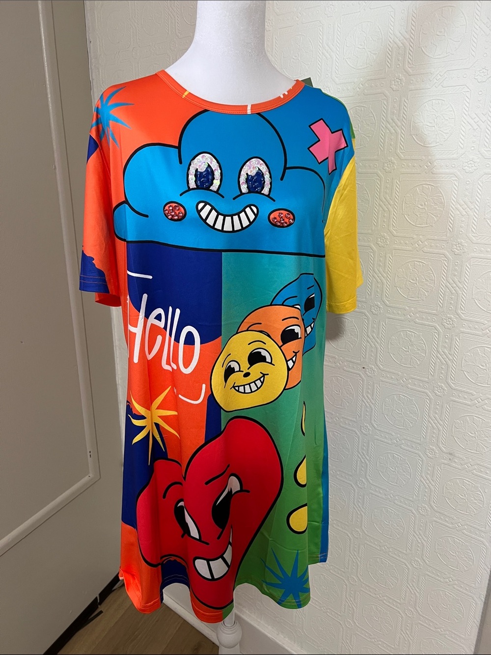 Vibrant Graphic Midi Dress